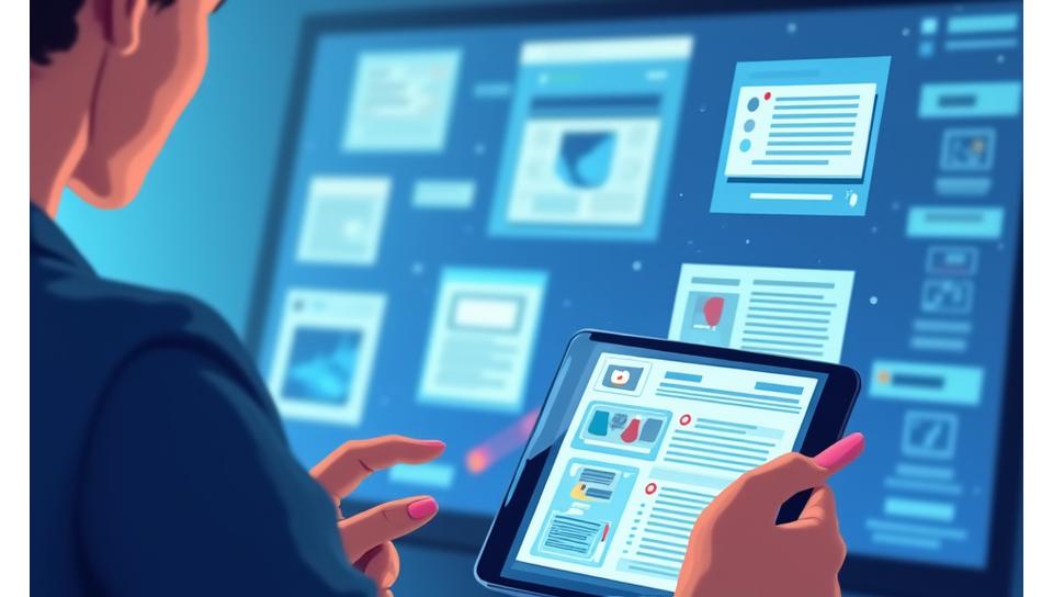Interface de gestion de médias sociaux avec icônes de plateformes populaires.